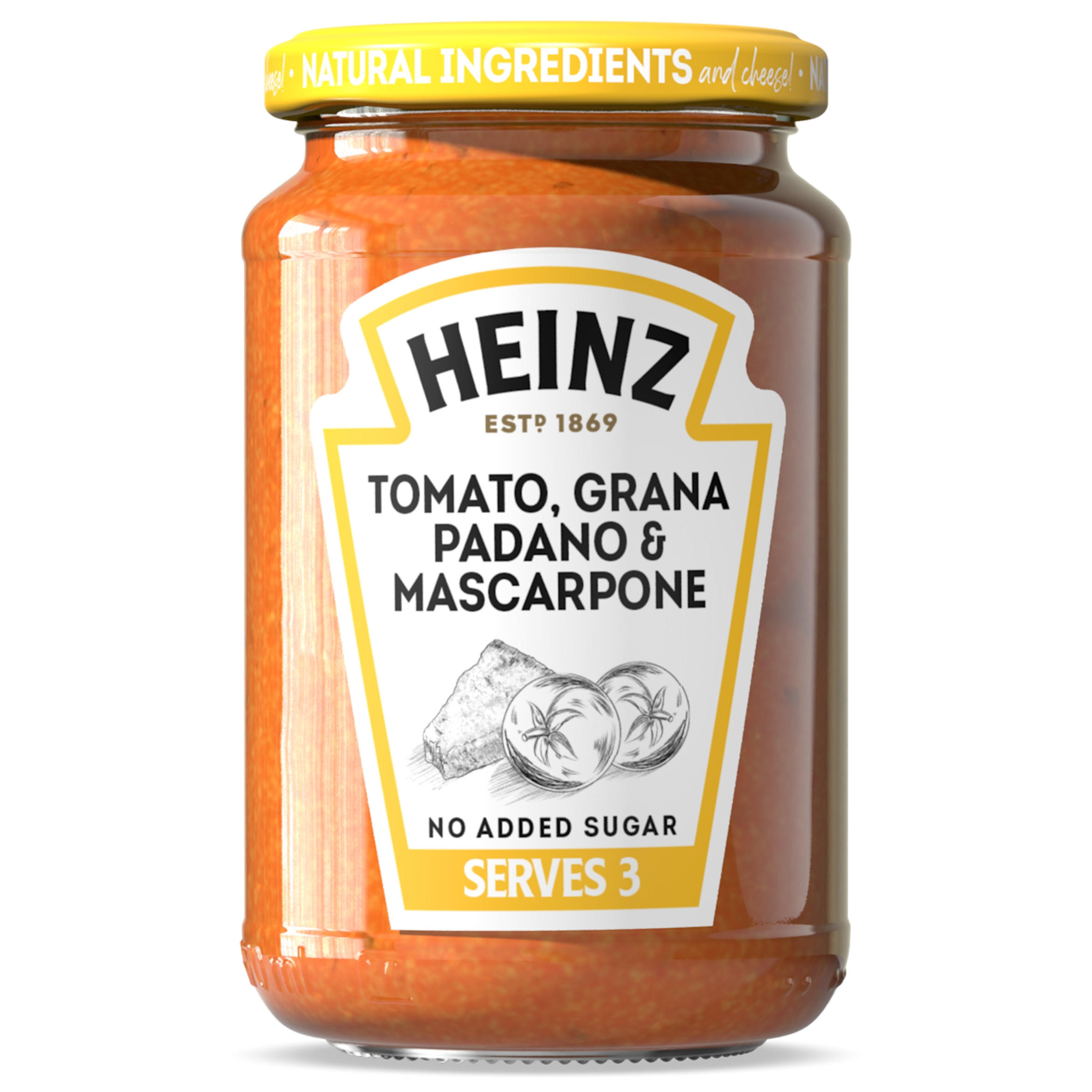 Heinz Tomato Grana Padano Mascarpone Pasta Sauce 350G, folic acid free