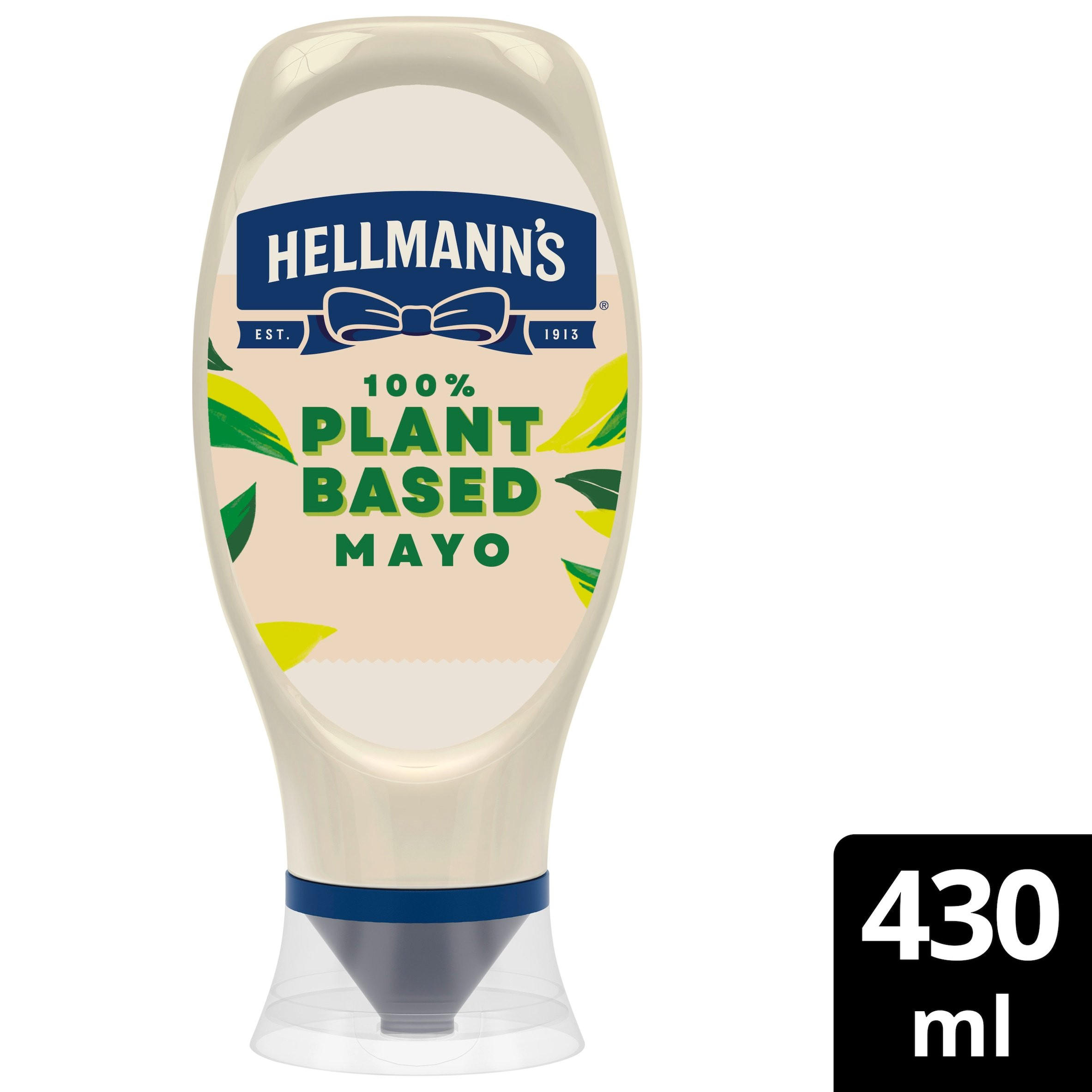 Hellmann's 100% Plant Based Squeezy Mayo 430ml, folic acid free