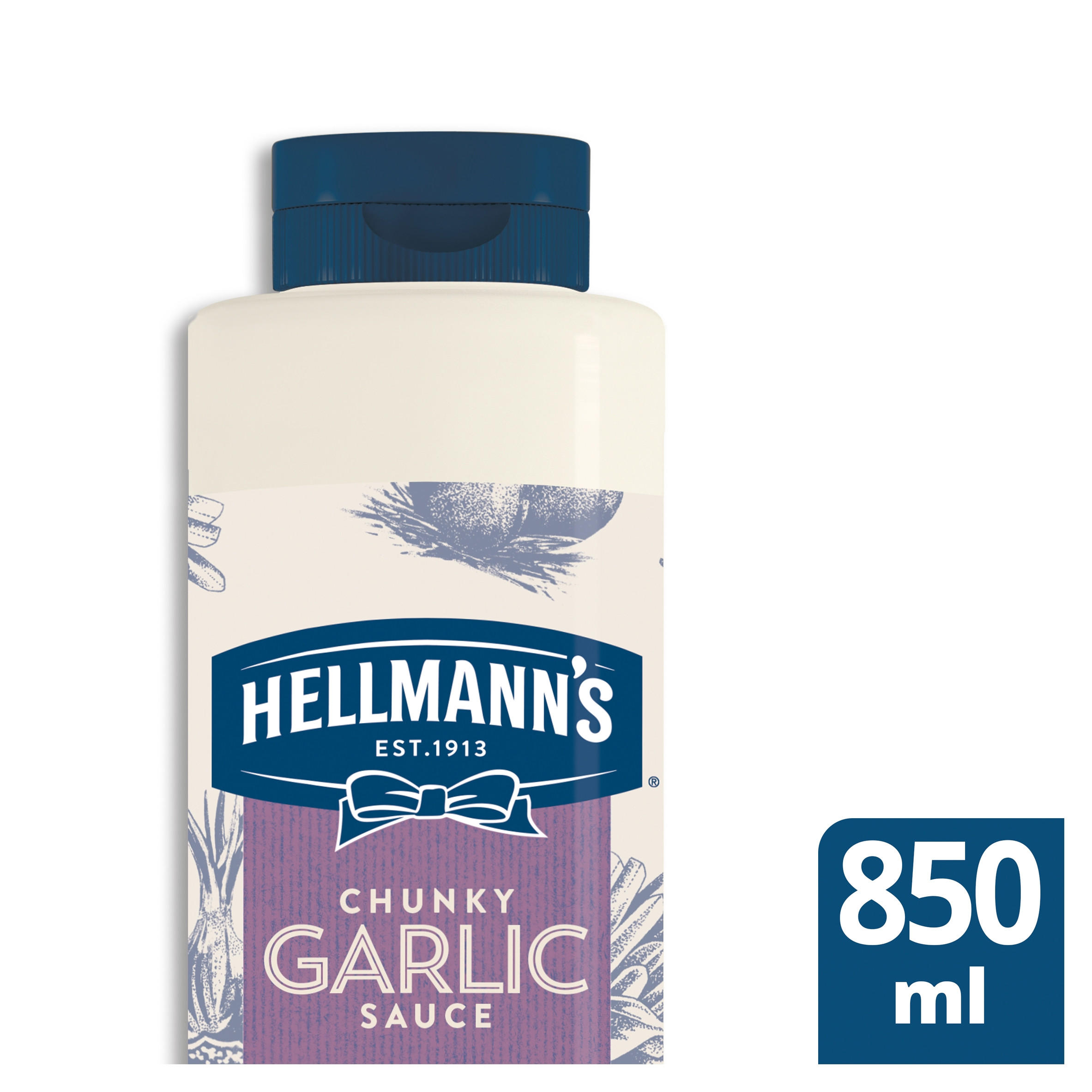 Hellmann's Chunky Garlic Sauce 850ml (858g), folic acid free