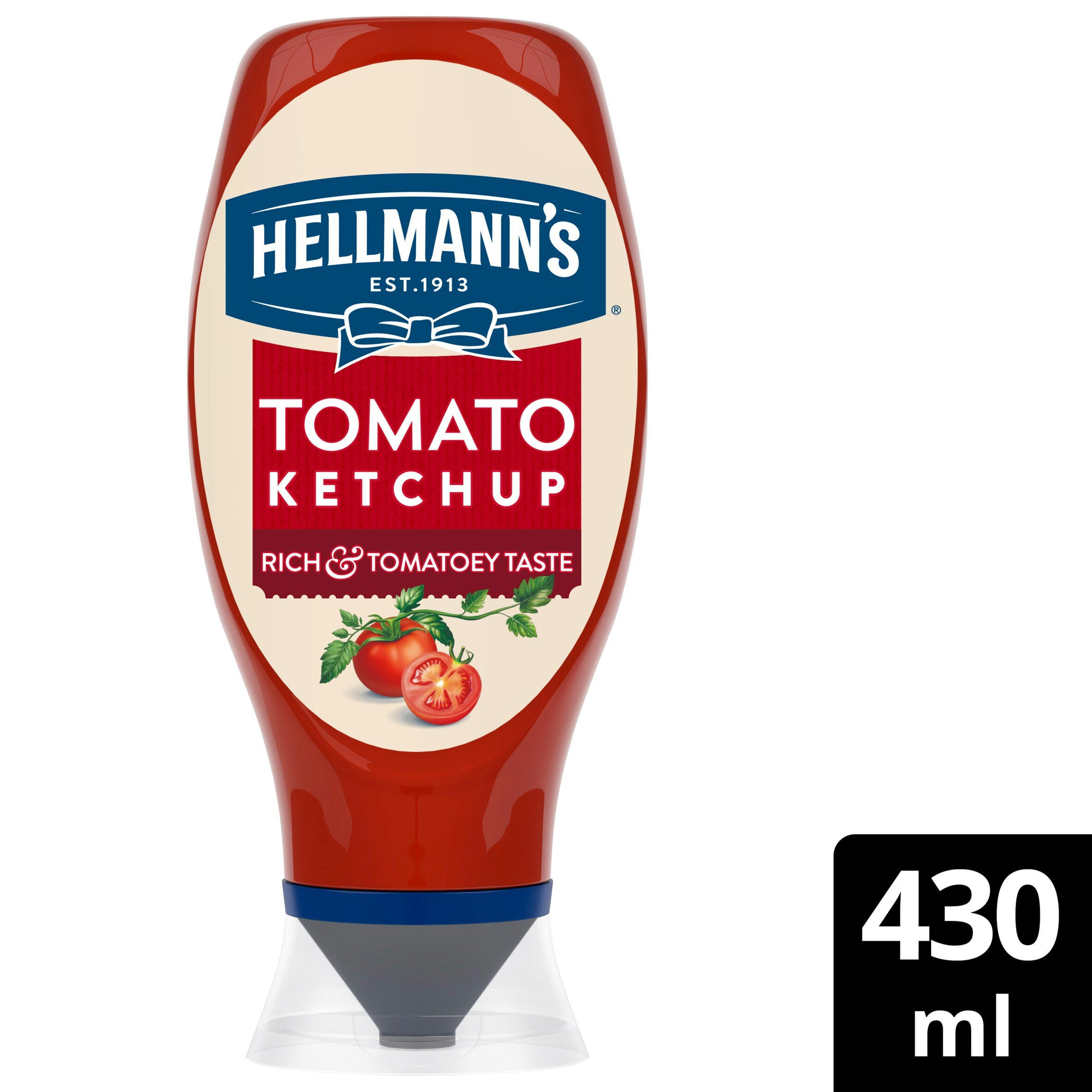 Hellmann's  Condiment Squeeze Bottle Tomato Ketchup 430 ml, folic acid free