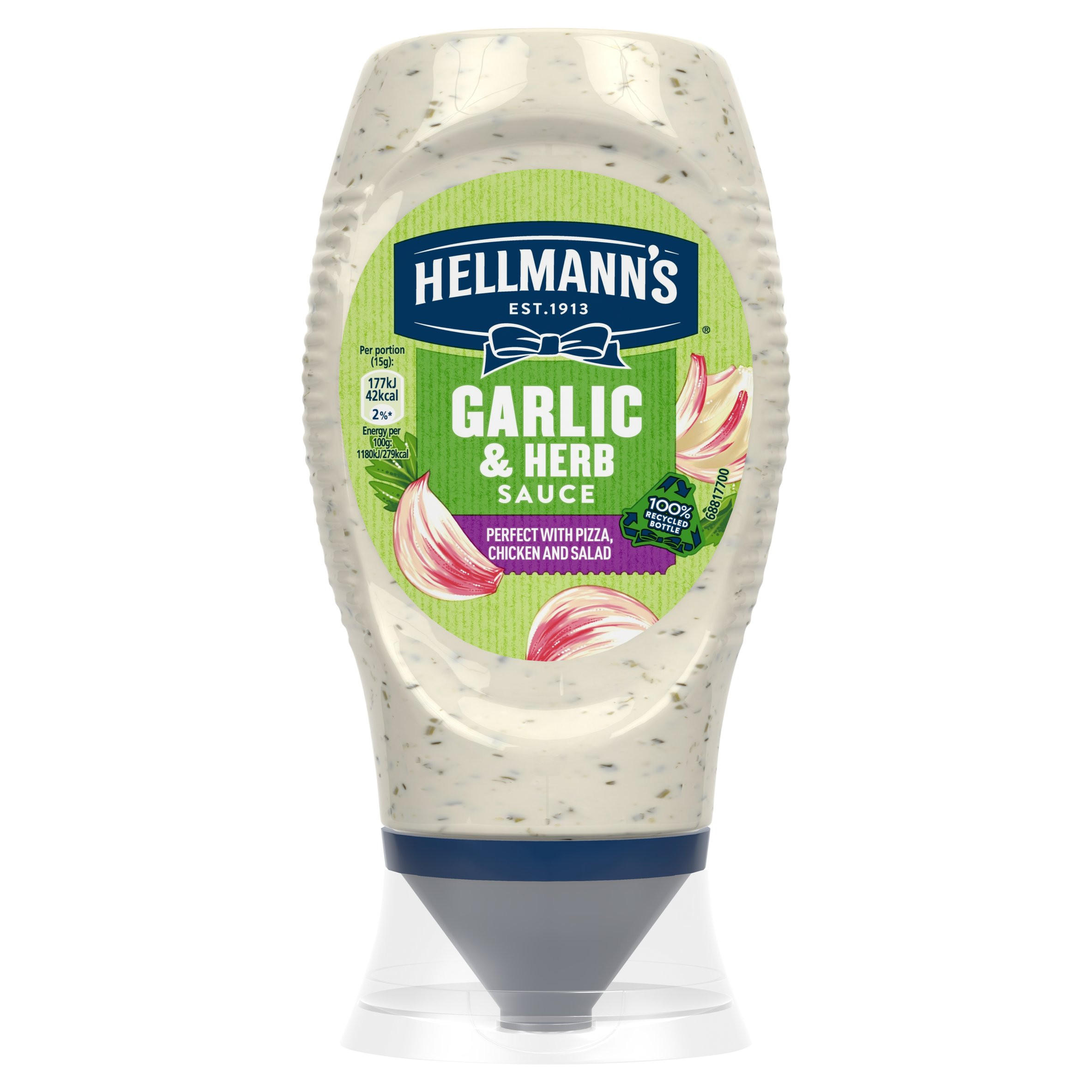 Hellmann's Garlic & Herb Sauce 260g, folic acid free