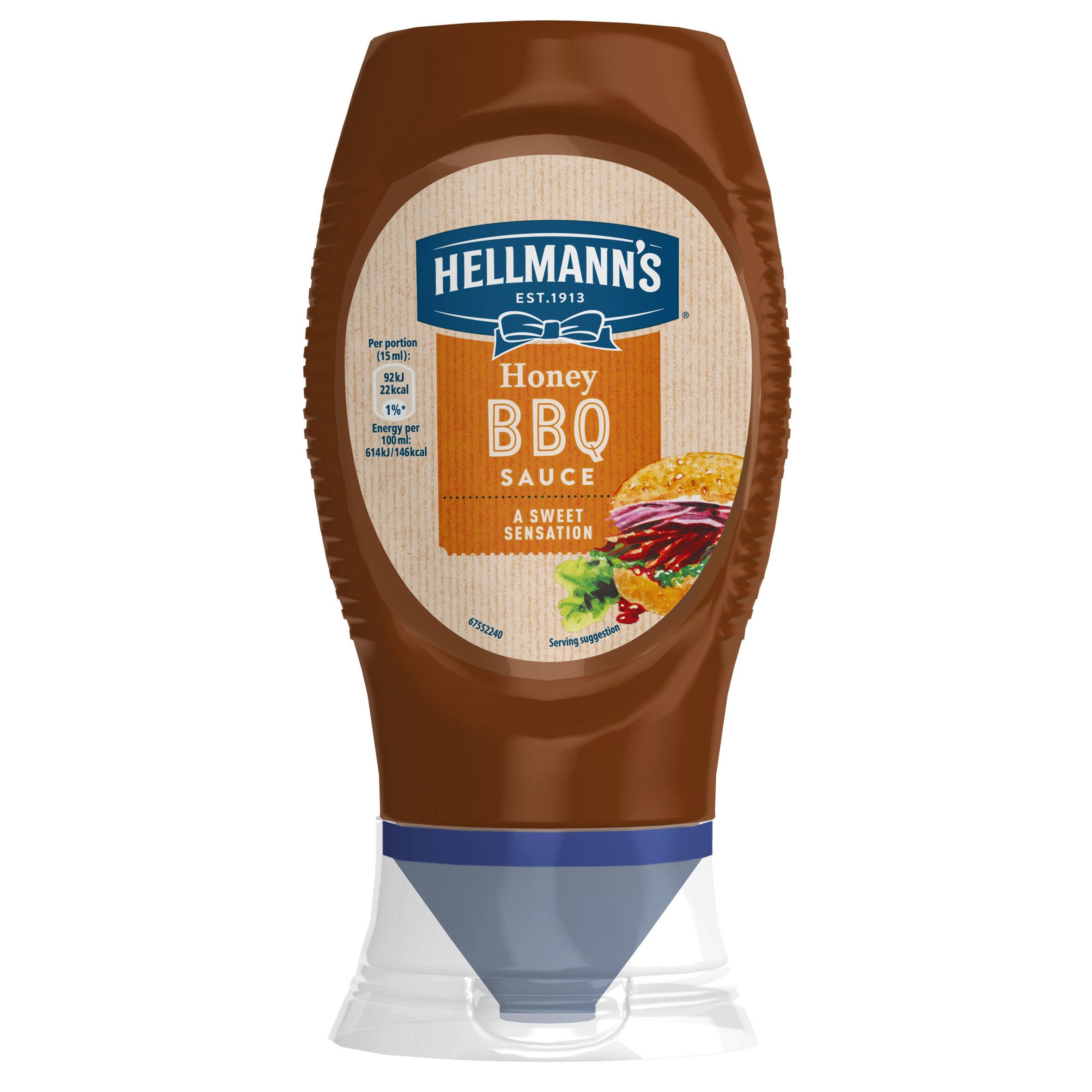 Hellmann's Honey BBQ Sauce 250ml, BBQ, Chilli & Marinades