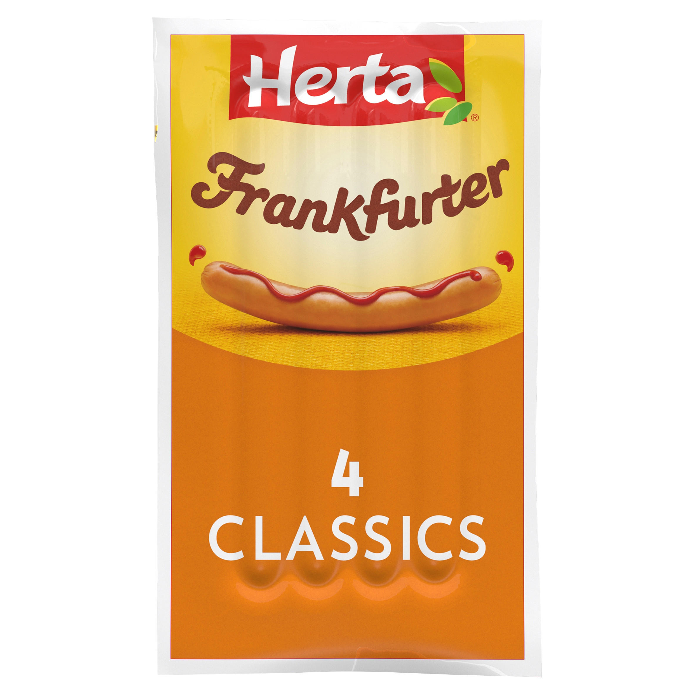 HERTA Classics Frankfurter Hot Dogs 4 Pack 140g Sausages Iceland Foods