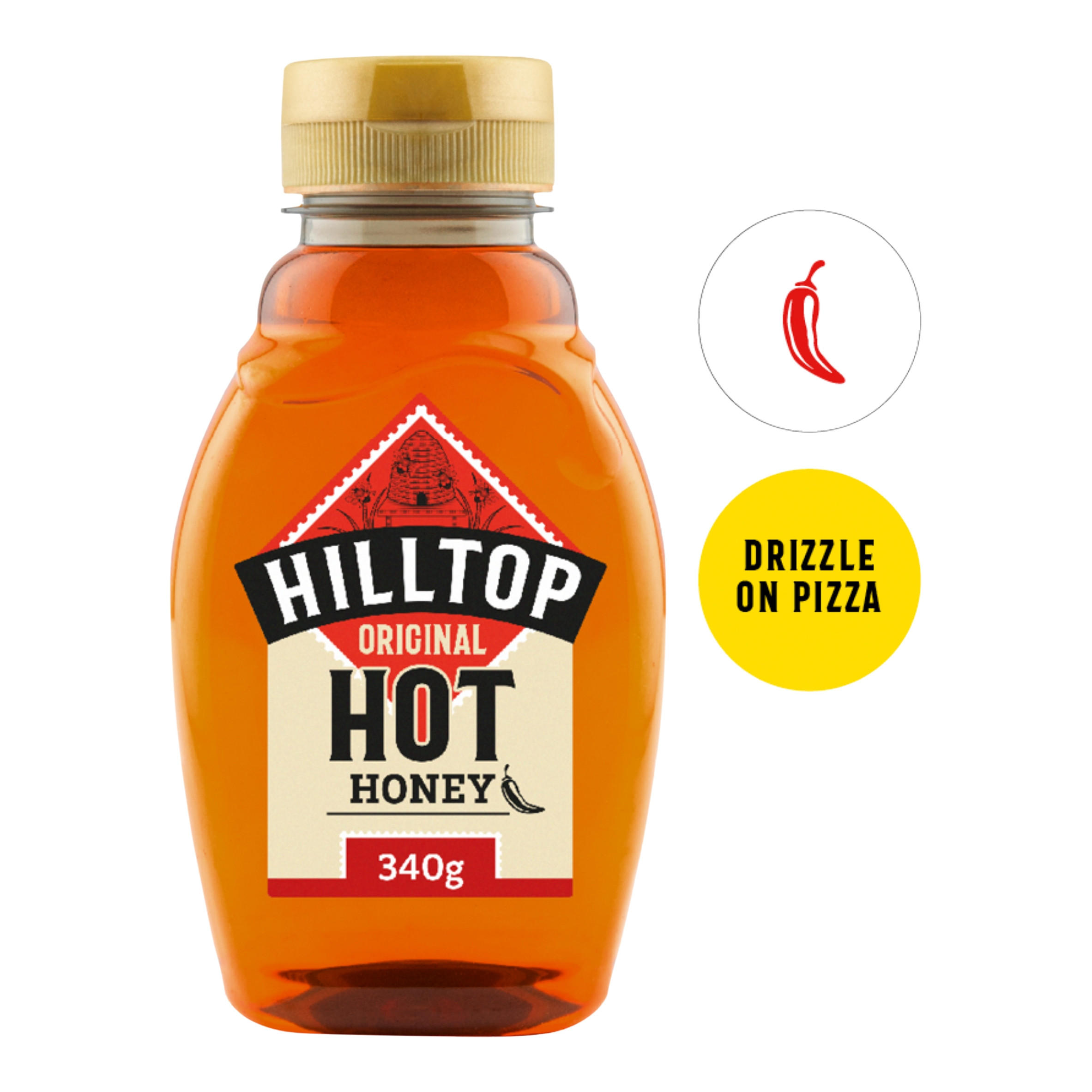 Hilltop Hot Honey 340g, folic acid free
