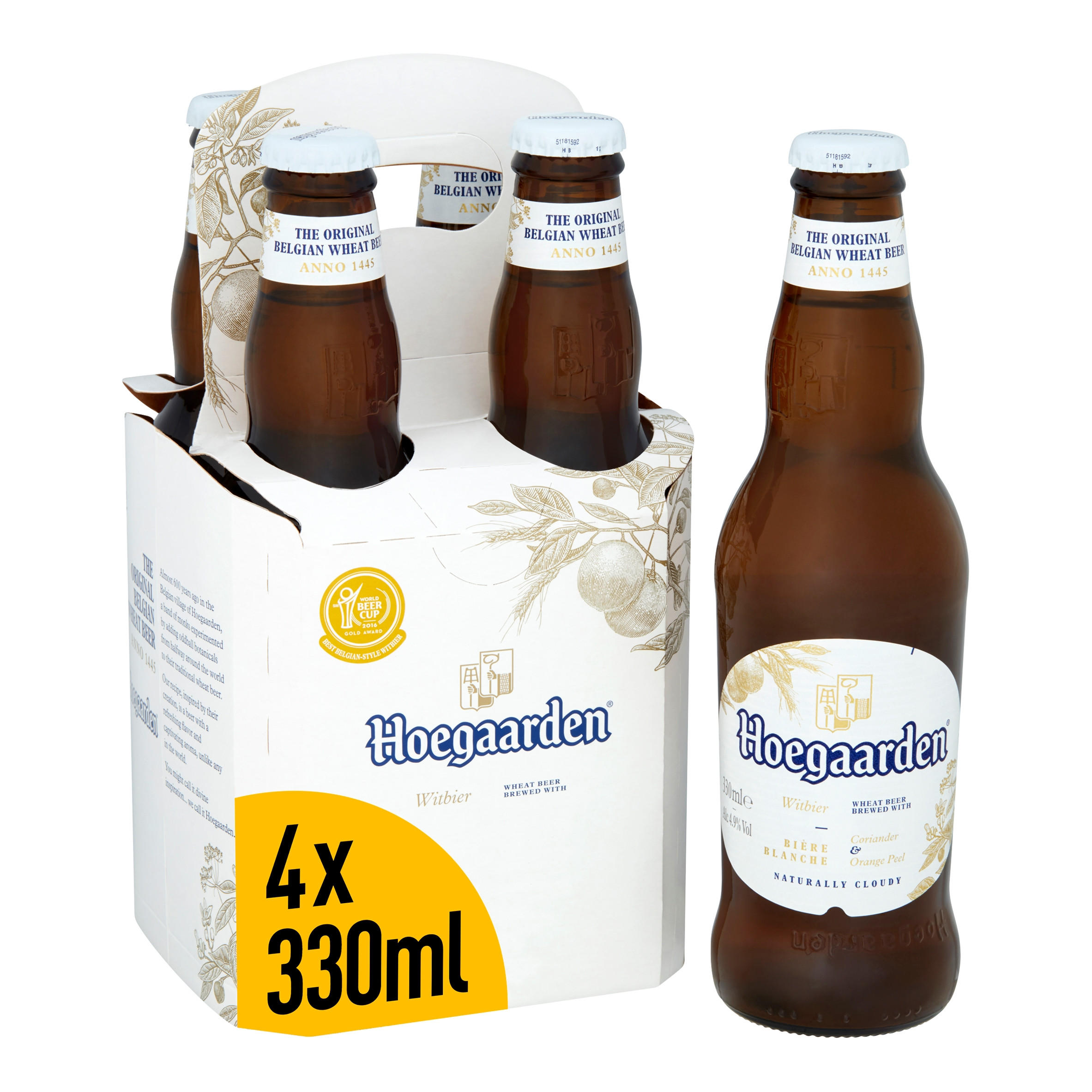 Hoegaarden Wheat Beer Bottles 4 X 330ml | Beer | Iceland Foods