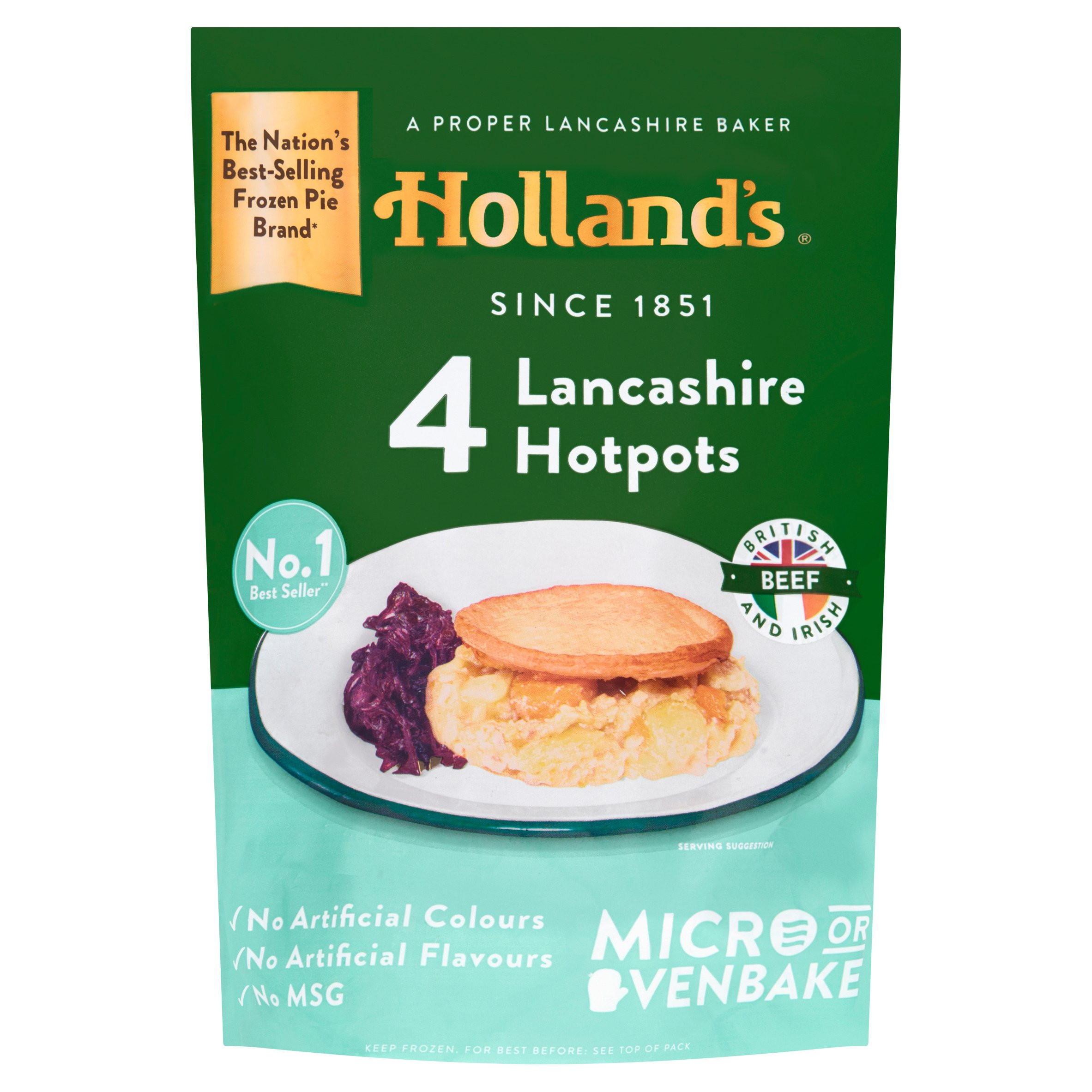 Holland's 4 Lancashire Hotpots Pies & Puddings Iceland Foods
