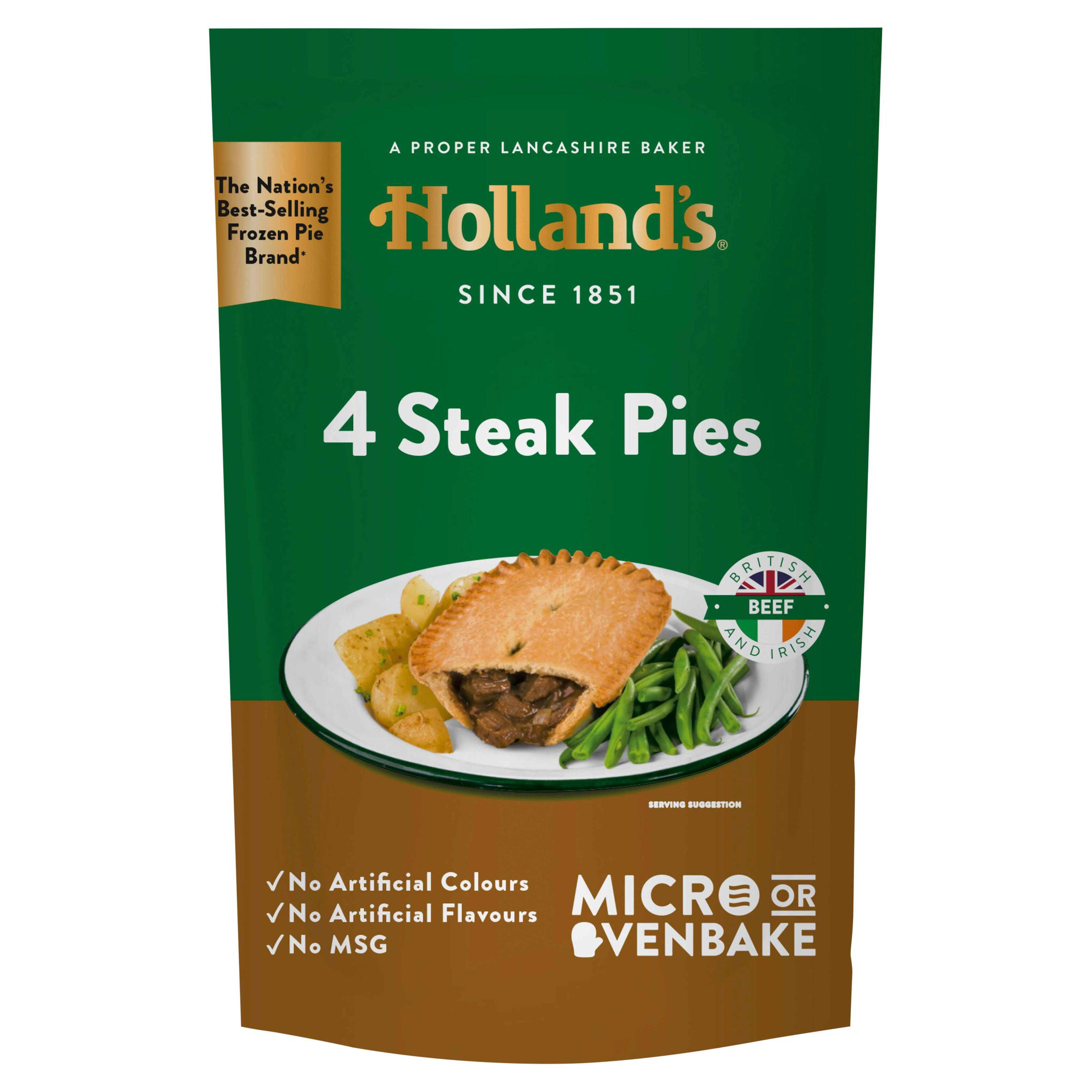 Hollands 4 Steak Pies Pies And Puddings Iceland Foods 