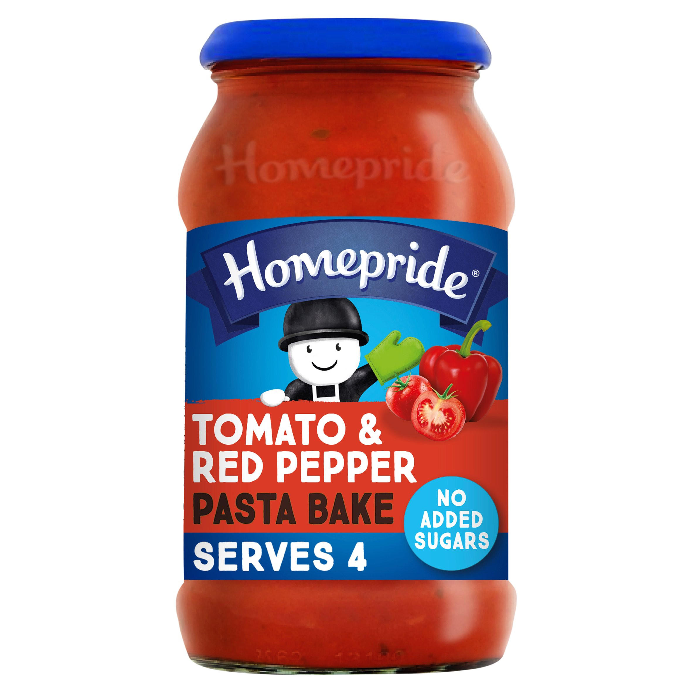 Homepride No Added Sugar Tomato & Red Pepper Pasta Bake Sauce 485g, folic acid free