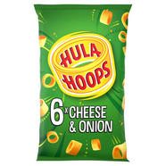 Hula Hoops Cheese Onion Multipack Crisps 6 Pack Multipack Crisps 