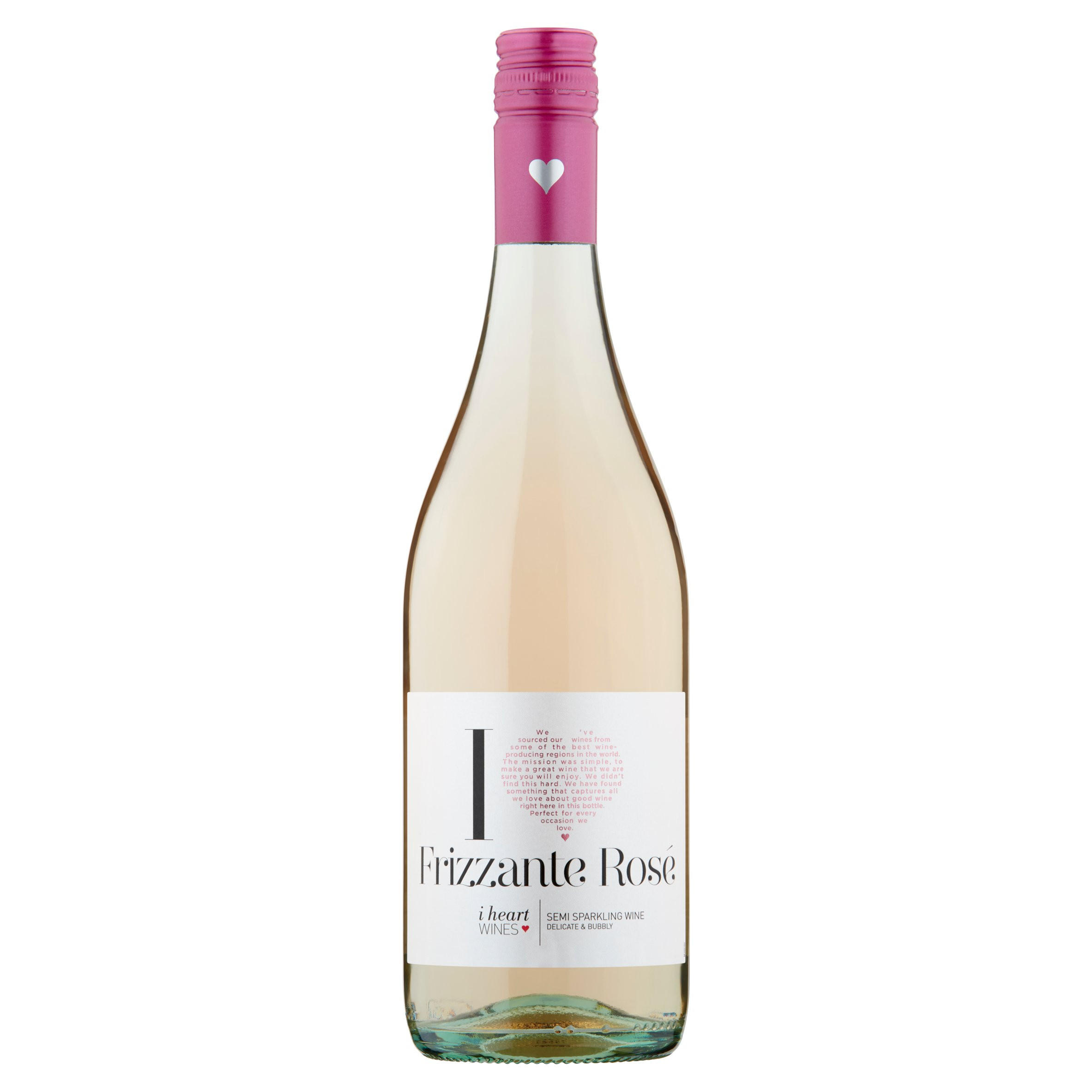 I Heart Frizzante Rosé Semi Sparkling Wine 75cl | Rose Wine | Iceland Foods