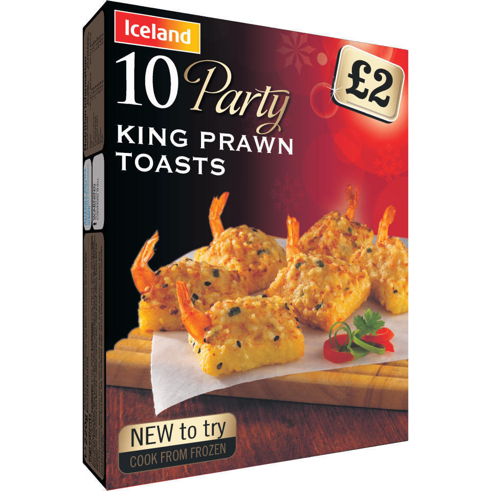 Iceland 10 King Prawn Toasts 220g Frozen Party Food Iceland Foods