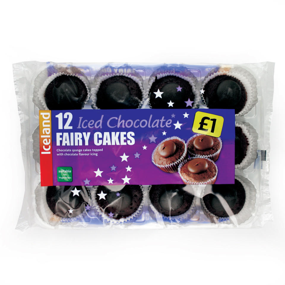 iceland 12 iced chocolate fairy cakes 50216 4