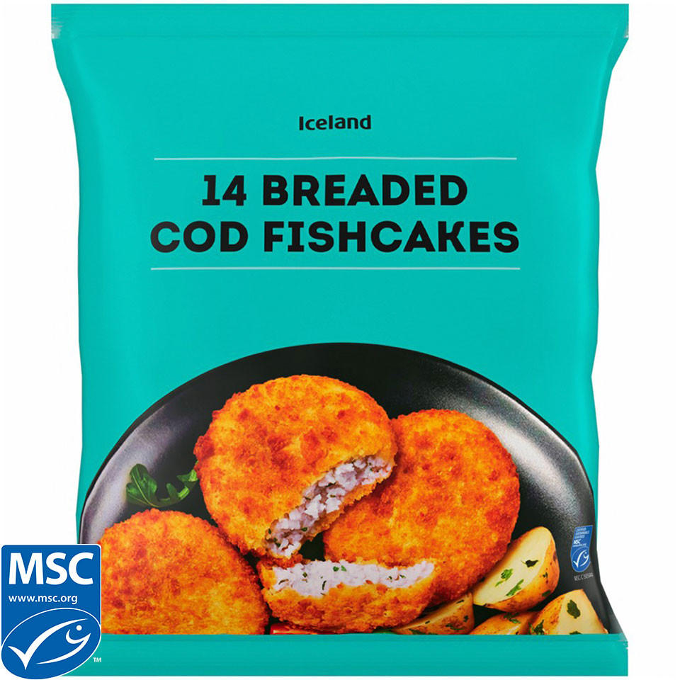 Iceland 14 Breaded Cod Fishcakes 700g | Fish Fingers, Fish Cakes ...