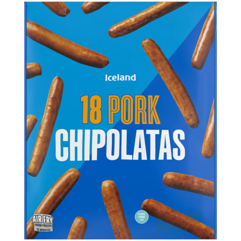 Iceland 18 Pork Chipolatas 720g