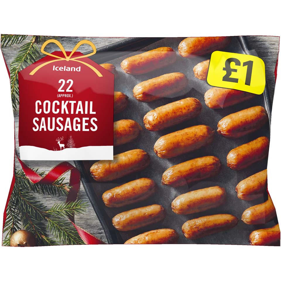 Iceland 22 (approx.) Pork Cocktail Sausages 308g Sausages Iceland Foods