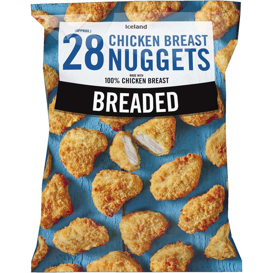 Iceland 28 (approx.) Breaded Chicken Breast Nuggets 392g