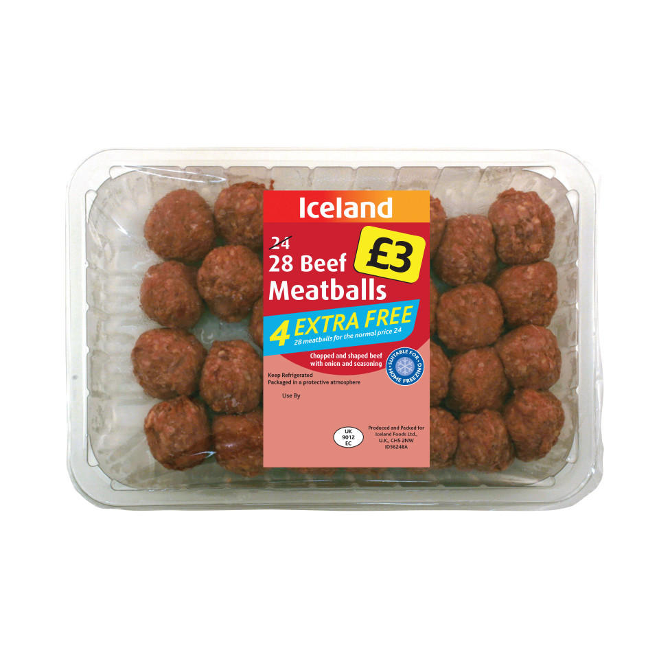 Iceland 28 Beef Meatballs 566g Beef Iceland Foods