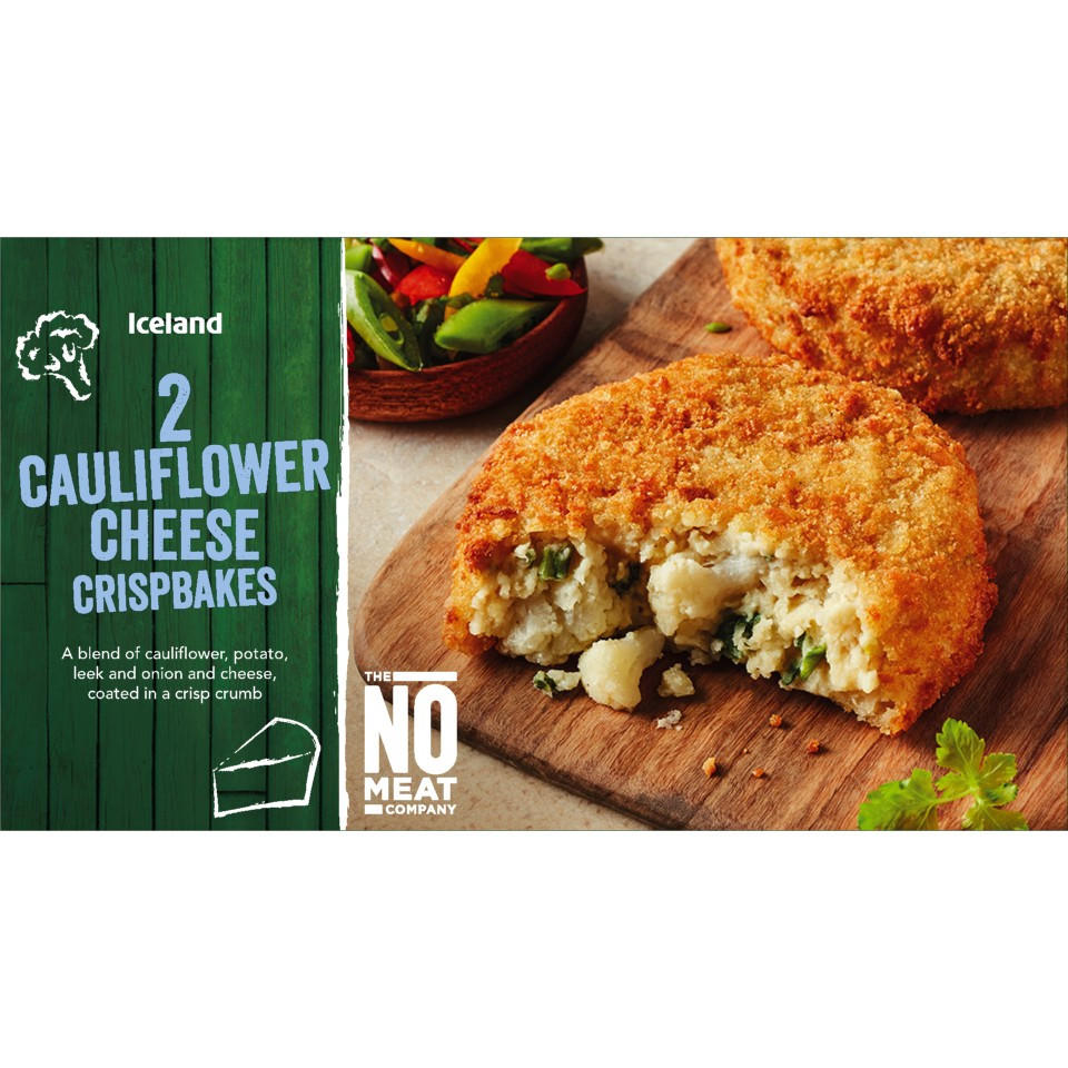 Iceland 2 Cauliflower Cheese Crispbakes 240g Vegetarian Iceland Foods