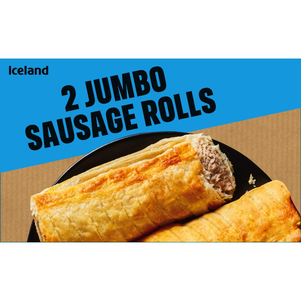 Iceland 2 Jumbo Sausage Rolls 280g | Pasties, Quiche & Sausage Rolls ...