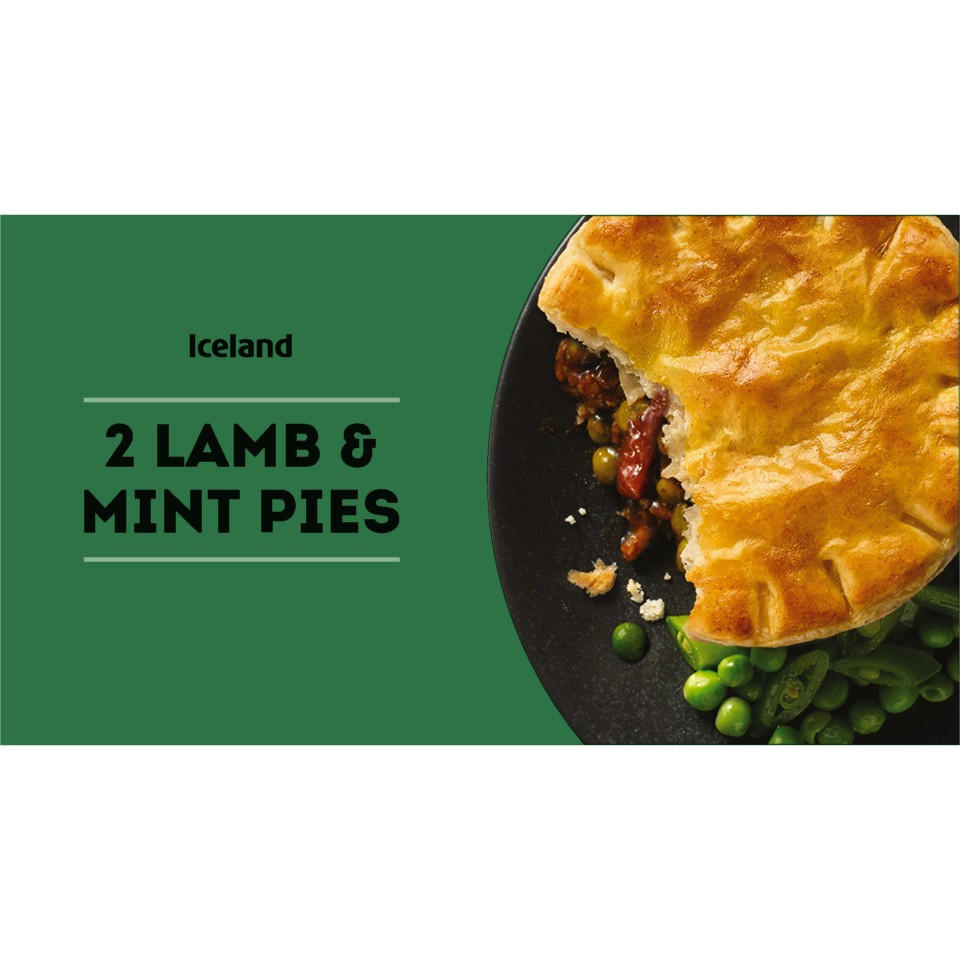 Iceland 2 Lamb & Mint Pies 240g