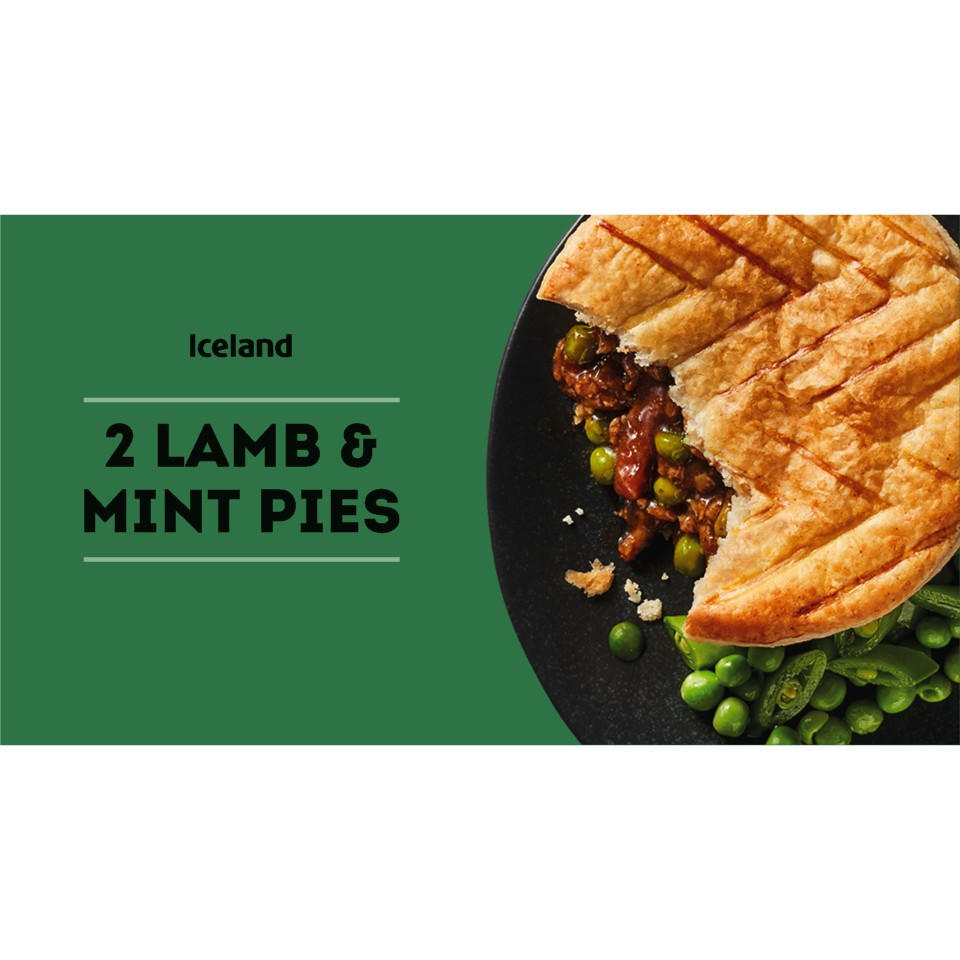Iceland 2 Lamb & Mint Pies 284g | Pasties, Quiche & Sausage Rolls