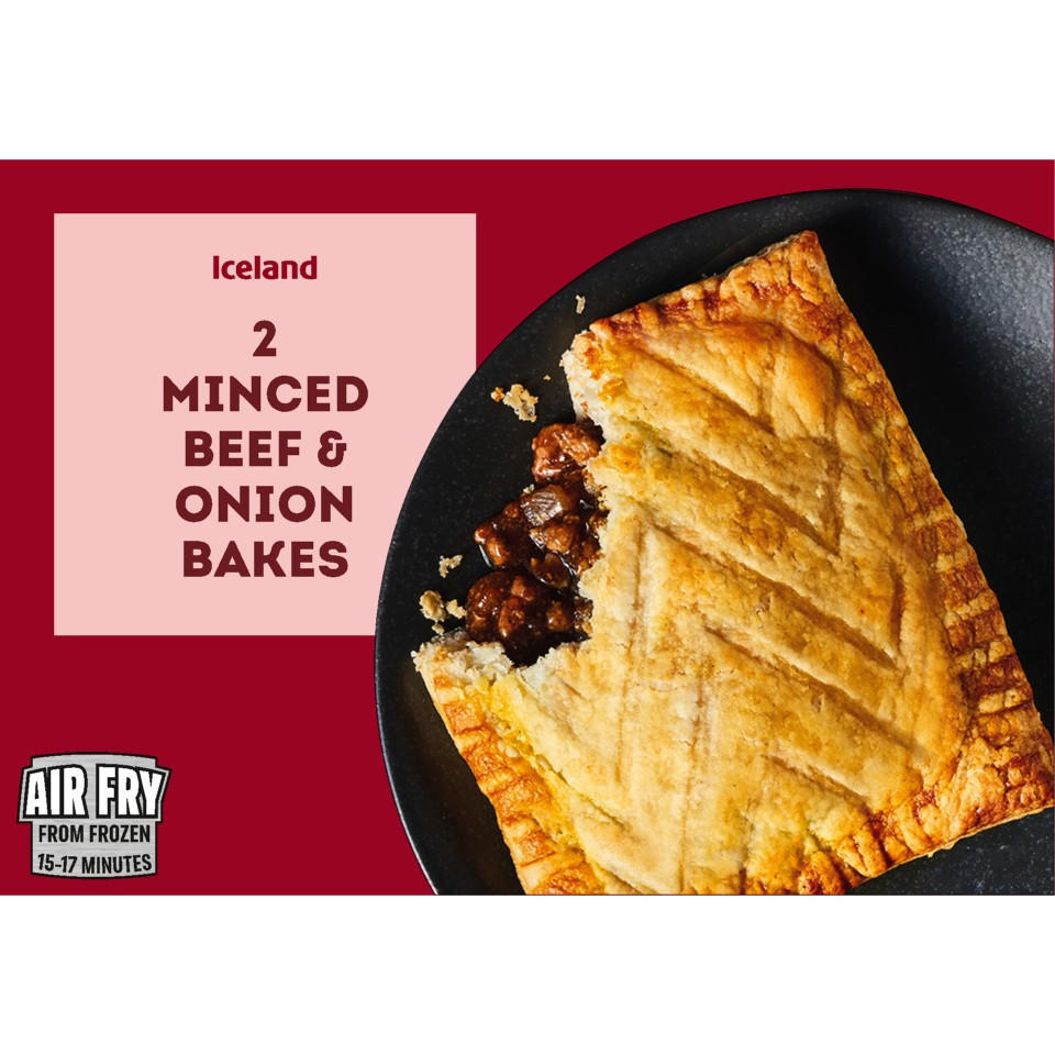 Iceland 2 Minced Beef & Onion Bakes 260g