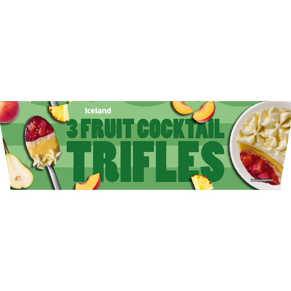 Iceland 3 Fruit Cocktail Trifles 375g