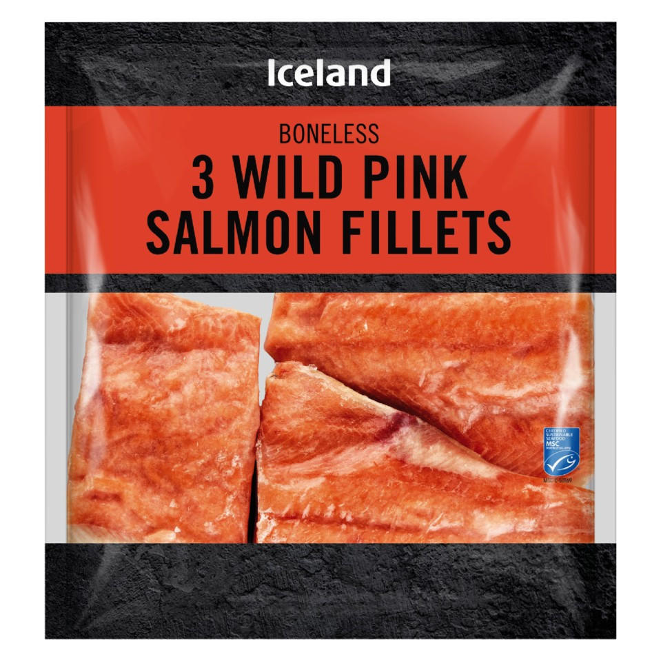 Iceland 3 Wild Pink Salmon Fillets 330g | Fish Fillets | Iceland Foods
