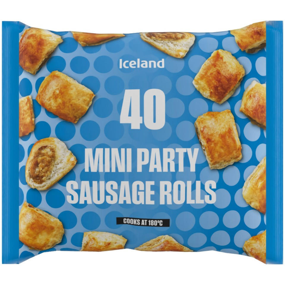 Iceland 40 (Approx.) Mini Party Sausage Rolls 720g