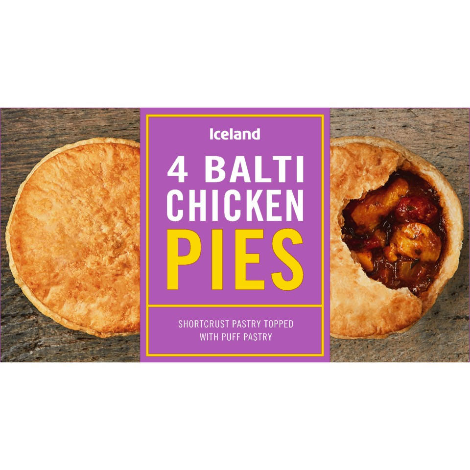 Iceland 4 Balti Chicken Pies 568g Pies And Puddings Iceland Foods 