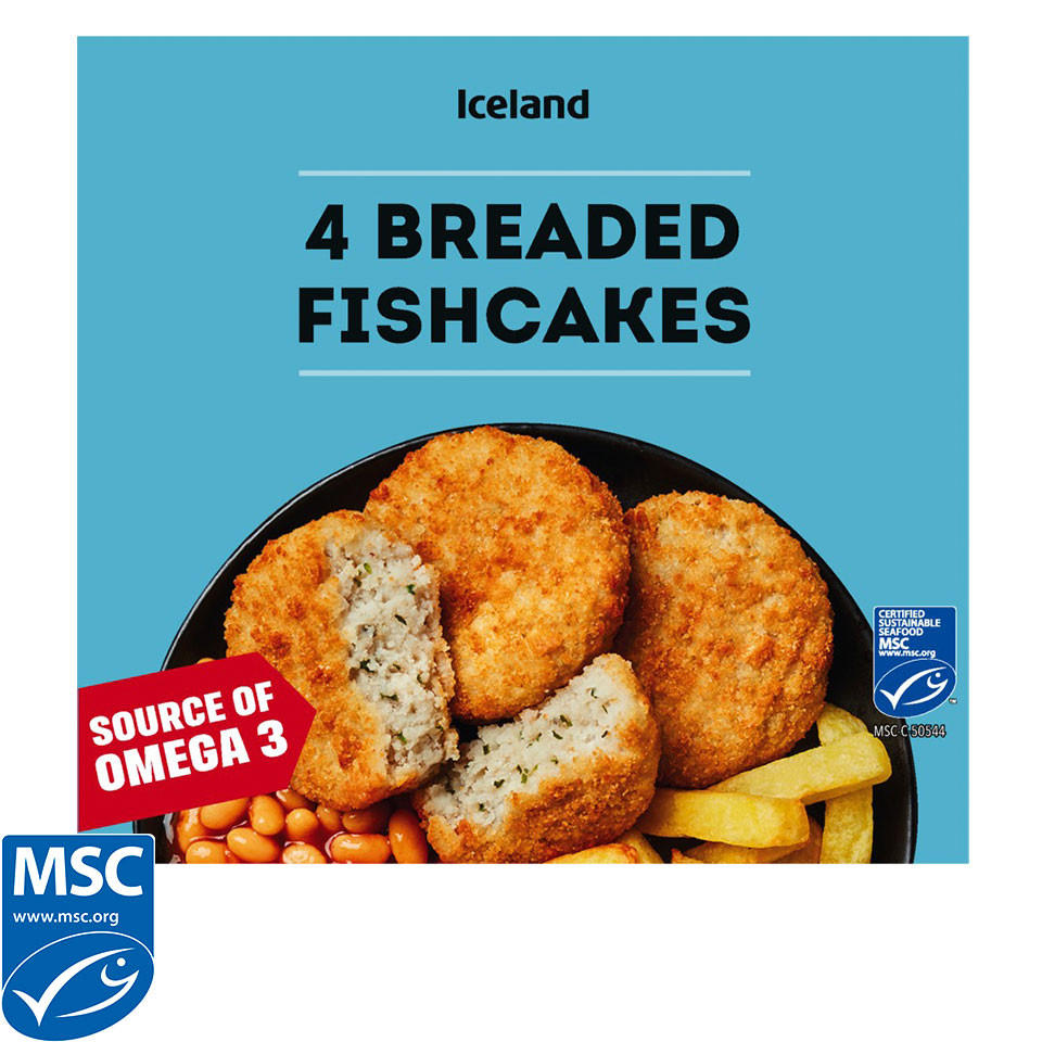 Iceland 4 Breaded Fishcakes 200g | Fish Fingers, Fish Cakes & Scampi ...