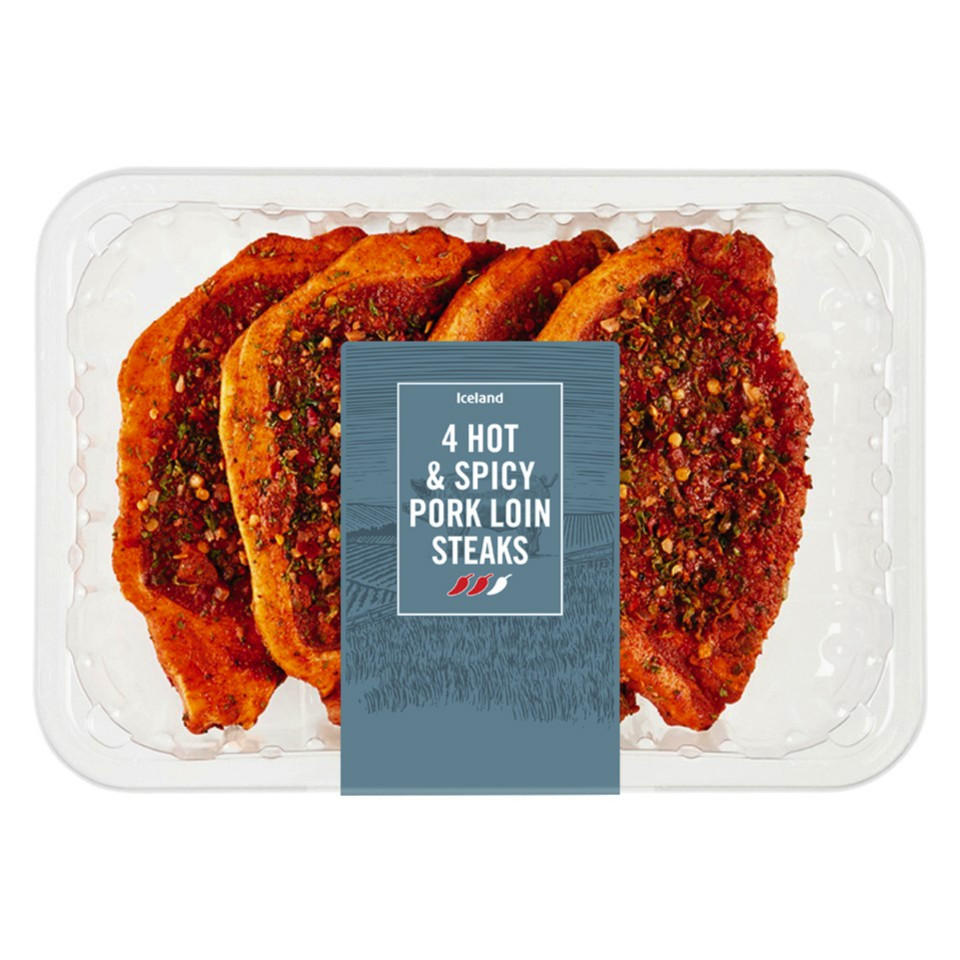 Iceland 4 Hot And Spicy Pork Loin Steaks 350g Pork Iceland Foods 3827