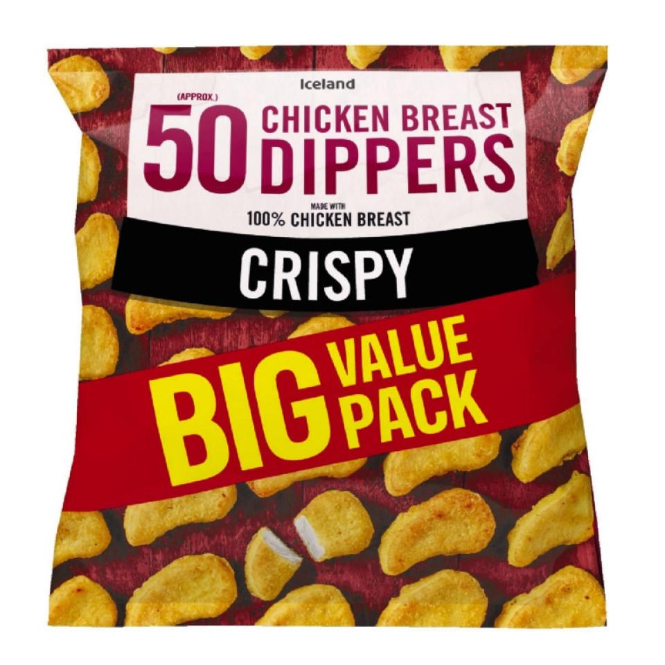 Iceland 50 (approx.) Crispy Chicken Breast Dippers 900g