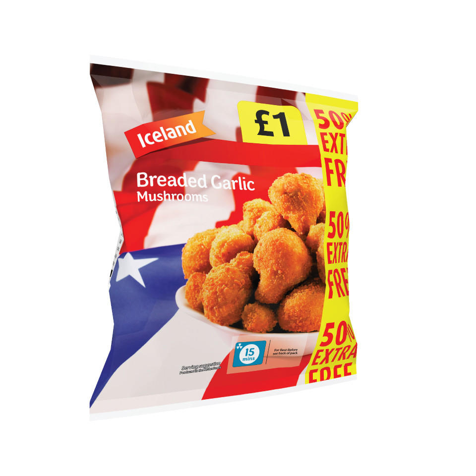 Iceland 50 Extra Free Breaded Garlic Mushrooms 420g Vegetables Iceland Foods