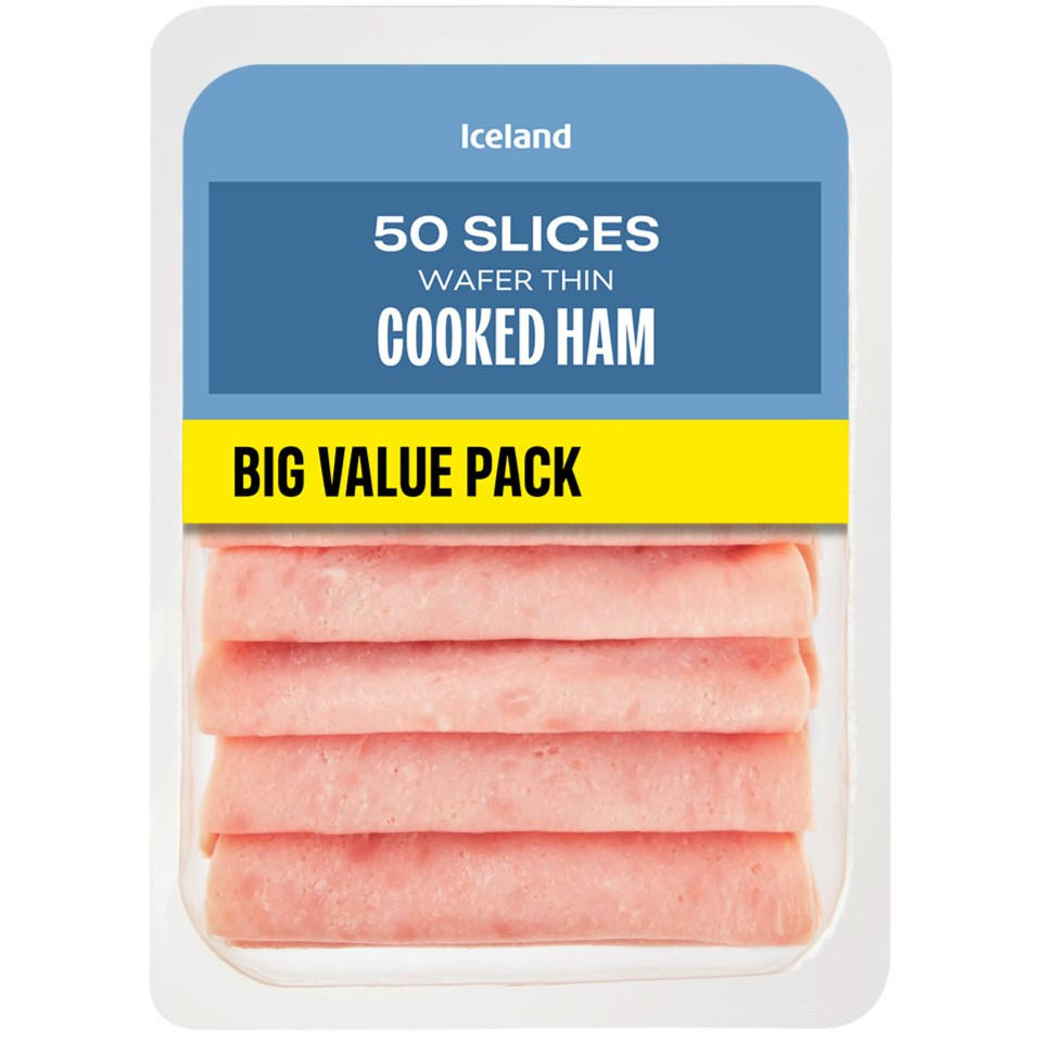 Iceland 50 (Approx.) Slices Wafer Thin Honey Roast Ham 400g