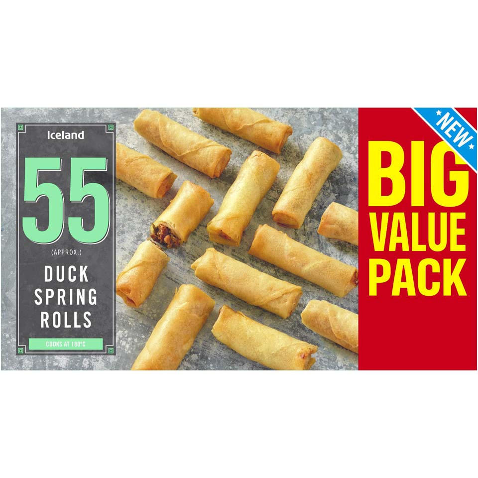 Iceland 55 Approx Duck Spring Rolls 990g Party Food Platters Iceland Foods