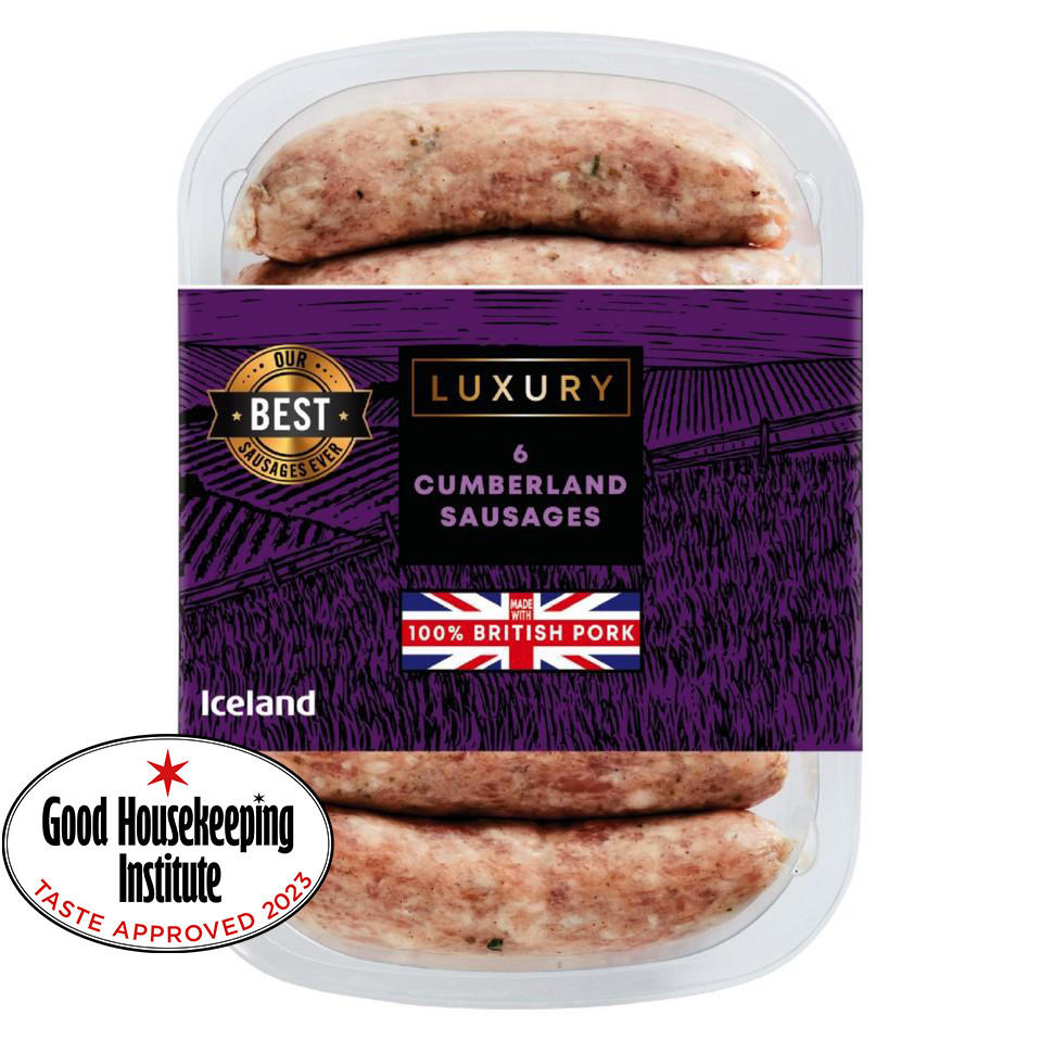 Iceland 6 Luxury Cumberland Sausages 340g Sausages Iceland Foods
