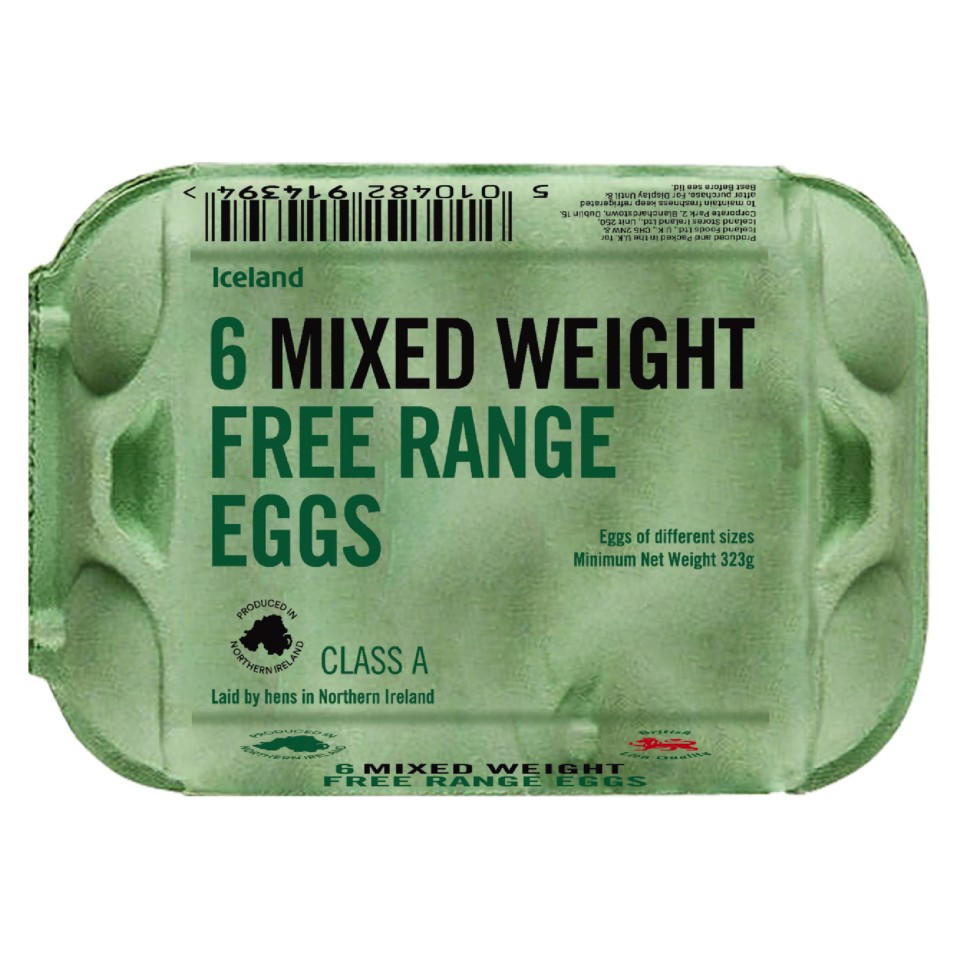 Iceland 6 Mixed Weight Free Range Eggs Eggs Iceland Foods