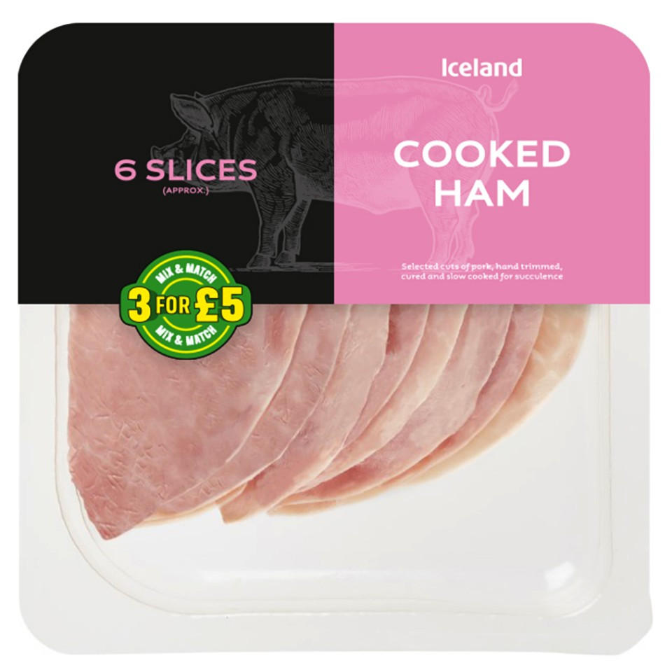 Iceland 6 Slices (approx.) Cooked Ham | Ham Iceland