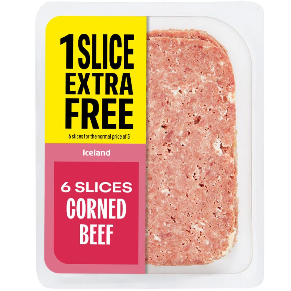 Iceland 6 Slices (Approx.) Corned Beef (1 Slice Extra Free) 156g