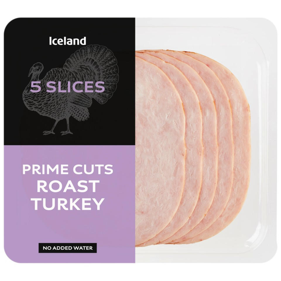 Iceland 5 Slices (Approx.) Roast Turkey 80g | Chicken & Turkey ...