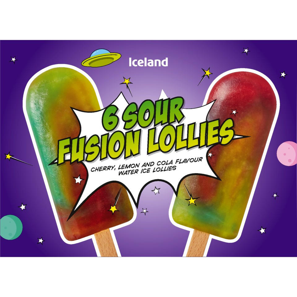 Iceland 6 Sour Fusion Lollies 300g | Ice Lollies | Iceland Foods