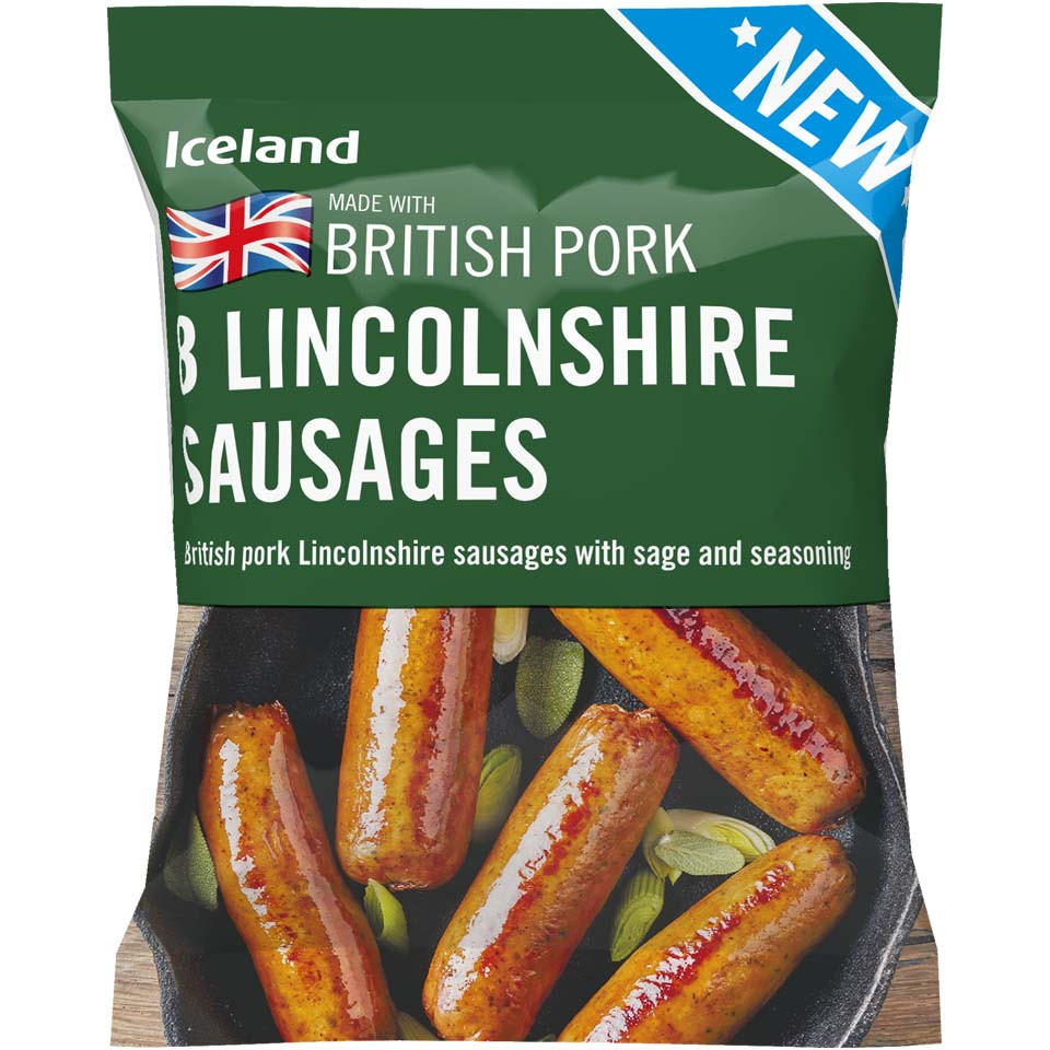 Iceland 8 Lincolnshire Sausages 360g Sausages Iceland Foods