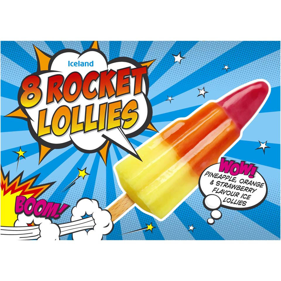 Iceland 8 Rocket Lollies 464ml Ice Lollies Iceland Foods