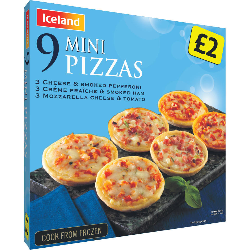 Iceland 9 Mini Pizzas 270g | Frozen Party Food | Iceland Foods