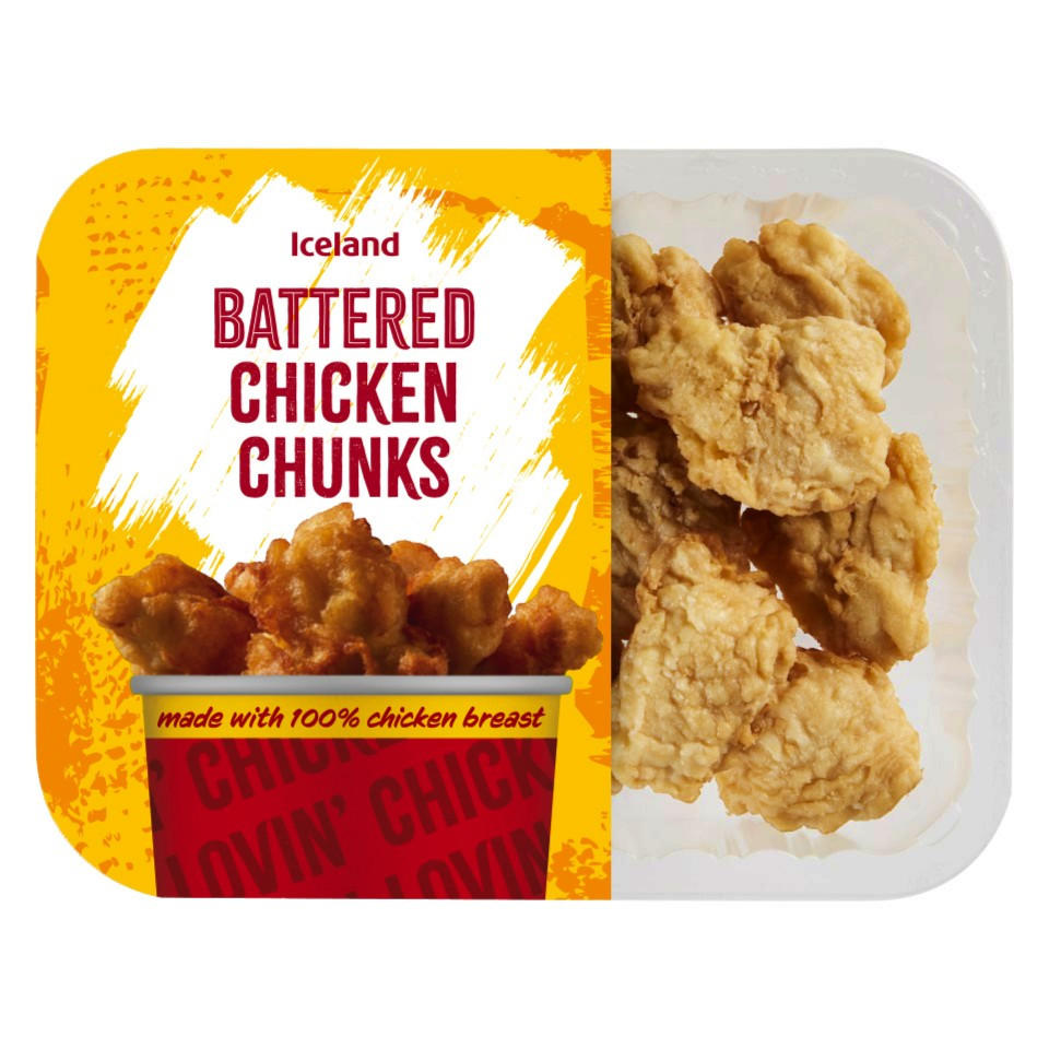 Iceland Battered Chicken Chunks 400g | Chicken & Turkey | Iceland Foods