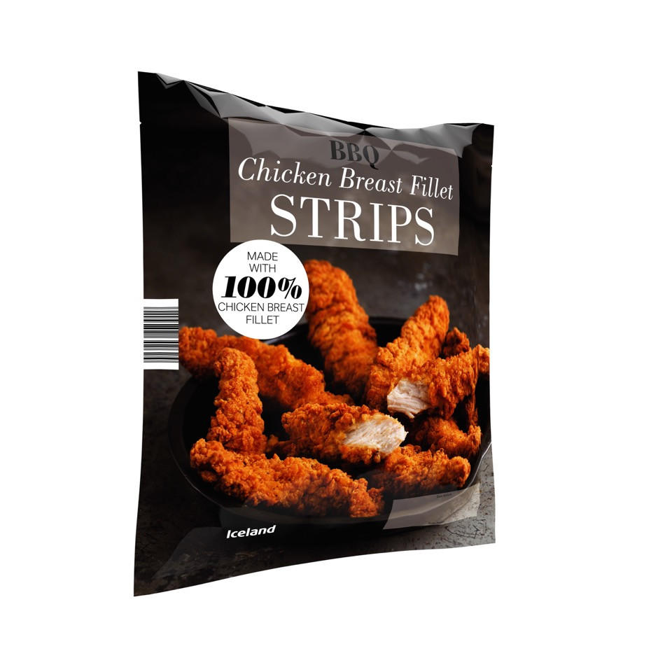Iceland BBQ Chicken Breast Fillet Strips 650g Iceland Foods