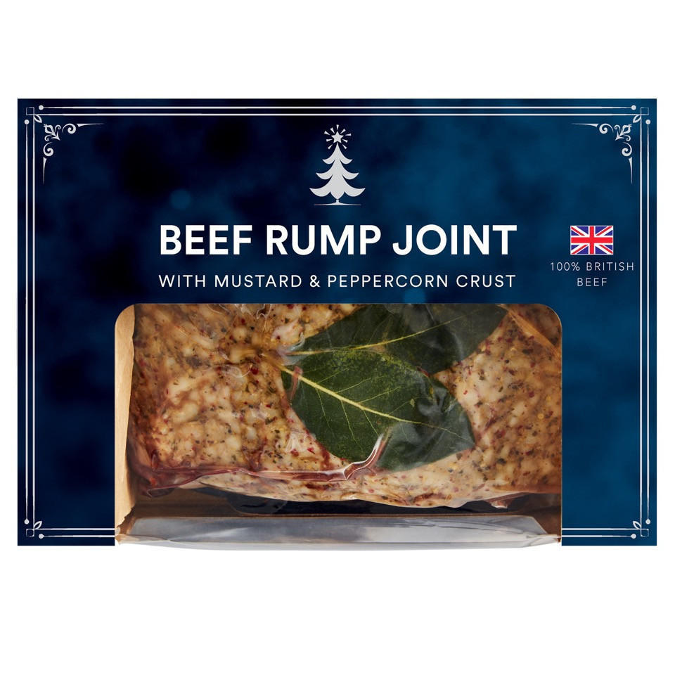 Iceland Beef Rump Joint with Mustard & Peppercorn Crust 900g Beef