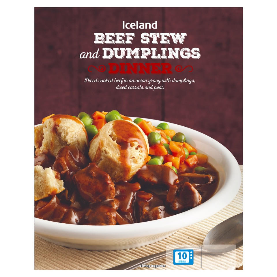 Iceland Beef Stew and Dumplings Dinner 450g Iceland Foods