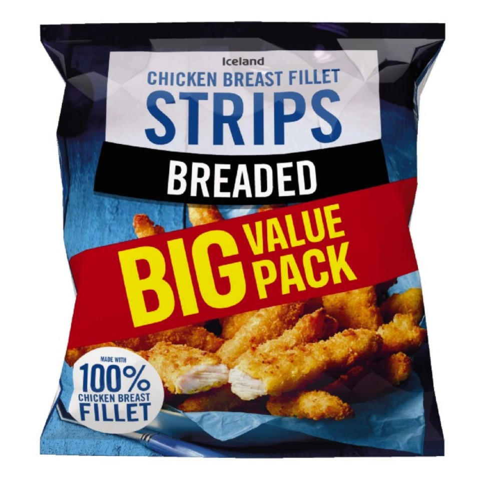 Iceland Breaded Chicken Breast Fillet Strips 850g Breaded & Battered Chicken Iceland Foods
